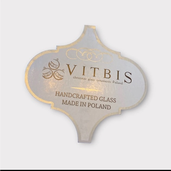 Polish Handcrafted Vitbis Glass Christmas Tree Ornament Elegant Collectible - Picture 4 of 4